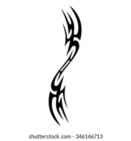 Tribal tattoo vector design sketch. Sleeve art abstract pattern arm. Simple logo. Designer isolated abstract element for arm, leg, shoulder men and women on white background.