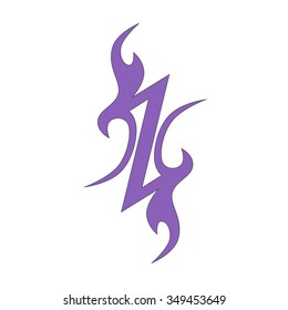 Tribal tattoo vector design sketch. Sleeve art abstract pattern arm. Simple logo. Designer isolated abstract element for arm, leg, shoulder men and women on white background.