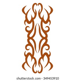 Tribal tattoo vector design sketch. Sleeve art abstract pattern arm. Simple logo. Designer isolated abstract element for arm, leg, shoulder men and women on white background.