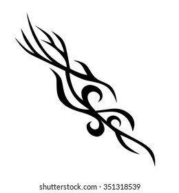Tribal tattoo vector design sketch. Sleeve art pattern arm. Simple logo. Designer isolated abstract element for arm, leg, shoulder men and women on white background.