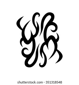 Tribal tattoo vector design sketch. Sleeve art pattern arm. Simple logo. Designer isolated abstract element for arm, leg, shoulder men and women on white background.