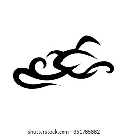Tribal tattoo vector design sketch. Sleeve art pattern arm. Simple logo. Designer isolated abstract element for arm, leg, shoulder men and women on white background.