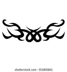 Tribal tattoo vector design sketch. Sleeve art pattern arm. Simple logo. Designer isolated abstract element for arm, leg, shoulder men and women on white background.