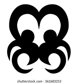 Tribal tattoo vector design sketch. Sleeve art abstract pattern arm. Simple logo. Designer isolated abstract element for arm, leg, shoulder men and women on white background.