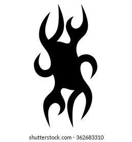 Tribal tattoo vector design sketch. Sleeve art abstract pattern arm. Simple logo. Designer isolated abstract element for arm, leg, shoulder men and women on white background.