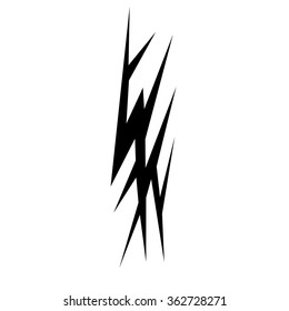 Tribal tattoo vector design sketch. Sleeve art abstract pattern arm. Simple logo. Designer isolated abstract element for arm, leg, shoulder men and women on white background.