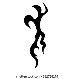 Tribal tattoo vector design sketch. Sleeve art abstract pattern arm. Simple logo. Designer isolated abstract element for arm, leg, shoulder men and women on white background.