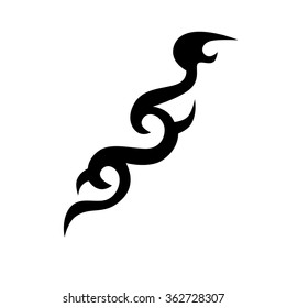 Tribal tattoo vector design sketch. Sleeve art abstract pattern arm. Simple logo. Designer isolated abstract element for arm, leg, shoulder men and women on white background.