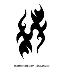 Tribal tattoo vector design sketch. Sleeve art abstract pattern arm. Simple logo. Designer isolated abstract element for arm, leg, shoulder men and women on white background.
