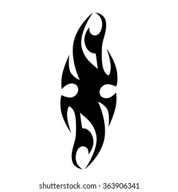 Tribal tattoo vector design sketch. Sleeve art abstract pattern arm. Simple logo. Designer isolated abstract element for arm, leg, shoulder men and women on white background.