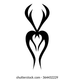 Tribal tattoo vector design sketch. Sleeve art abstract pattern arm. Simple logo. Designer isolated abstract element for arm, leg, shoulder men and women on white background.