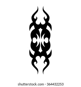 Tribal tattoo vector design sketch. Sleeve art abstract pattern arm. Simple logo. Designer isolated abstract element for arm, leg, shoulder men and women on white background.