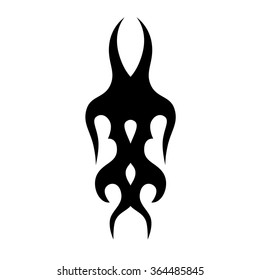 Tribal tattoo vector design sketch. Sleeve art abstract pattern arm. Simple logo. Designer isolated abstract element for arm, leg, shoulder men and women on white background.