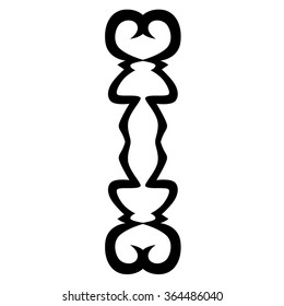 Tribal tattoo vector design sketch. Sleeve art abstract pattern arm. Simple logo. Designer isolated abstract element for arm, leg, shoulder men and women on white background.