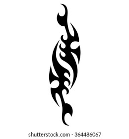 Tribal tattoo vector design sketch. Sleeve art abstract pattern arm. Simple logo. Designer isolated abstract element for arm, leg, shoulder men and women on white background.