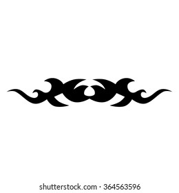 Tribal tattoo vector design sketch. Sleeve art abstract pattern arm. Simple logo. Designer isolated abstract element for arm, leg, shoulder men and women on white background.