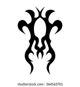 Tribal tattoo vector design sketch. Sleeve art abstract pattern arm. Simple logo. Designer isolated abstract element for arm, leg, shoulder men and women on white background.