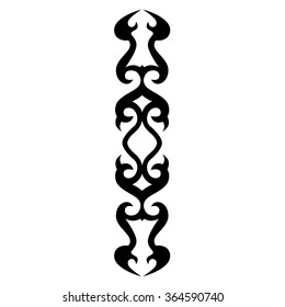 Tribal tattoo vector design sketch. Sleeve art abstract pattern arm. Simple logo. Designer isolated abstract element for arm, leg, shoulder men and women on white background.