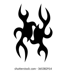Tribal tattoo vector design sketch. Sleeve art abstract pattern arm. Simple logo. Designer isolated abstract element for arm, leg, shoulder men and women on white background.