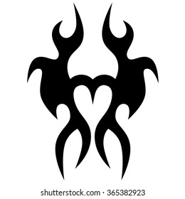 Tribal tattoo vector design sketch. Sleeve art abstract pattern arm. Simple logo. Designer isolated abstract element for arm, leg, shoulder men and women on white background.