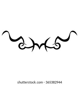 Tribal tattoo vector design sketch. Sleeve art abstract pattern arm. Simple logo. Designer isolated abstract element for arm, leg, shoulder men and women on white background.