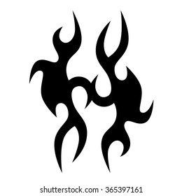 Tribal tattoo vector design sketch. Sleeve art abstract pattern arm. Simple logo. Designer isolated abstract element for arm, leg, shoulder men and women on white background.