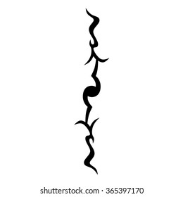 Tribal tattoo vector design sketch. Sleeve art abstract pattern arm. Simple logo. Designer isolated abstract element for arm, leg, shoulder men and women on white background.