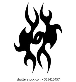 Tribal tattoo vector design sketch. Sleeve art abstract pattern arm. Simple logo. Designer isolated abstract element for arm, leg, shoulder men and women on white background.