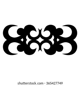 Tribal tattoo vector design sketch. Sleeve art abstract pattern arm. Simple logo. Designer isolated abstract element for arm, leg, shoulder men and women on white background.