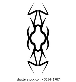 Tribal tattoo vector design sketch. Sleeve art abstract pattern arm. Simple logo. Designer isolated abstract element for arm, leg, shoulder men and women on white background.
