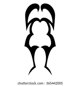 Tribal tattoo vector design sketch. Sleeve art abstract pattern arm. Simple logo. Designer isolated abstract element for arm, leg, shoulder men and women on white background.