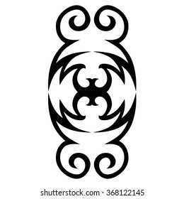 Tribal tattoo vector design sketch. Sleeve art abstract pattern arm. Simple logo. Designer isolated abstract element for arm, leg, shoulder men and women on white background.