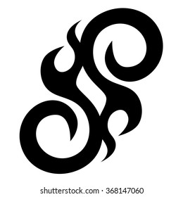 Tribal tattoo vector design sketch. Sleeve art pattern arm. Simple logo. Designer isolated abstract element for arm, leg, shoulder men and women on white background.