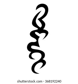 Tribal tattoo vector design sketch. Sleeve art pattern arm. Simple logo. Designer isolated abstract element for arm, leg, shoulder men and women on white background.