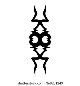 Tribal tattoo vector design sketch. Sleeve art pattern arm. Simple logo. Designer isolated abstract element for arm, leg, shoulder men and women on white background.