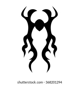 Tribal tattoo vector design sketch. Sleeve art pattern arm. Simple logo. Designer isolated abstract element for arm, leg, shoulder men and women on white background.