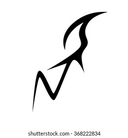 Tribal tattoo vector design sketch. Sleeve art pattern arm. Simple logo. Designer isolated abstract element for arm, leg, shoulder men and women on white background.