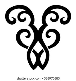 Tribal tattoo vector design sketch. Sleeve art pattern arm. Simple logo. Designer isolated abstract element for arm, leg, shoulder men and women on white background.