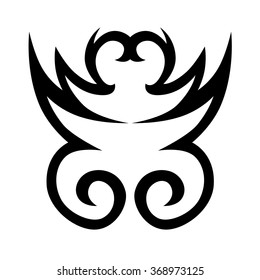 Tribal tattoo vector design sketch. Sleeve art pattern arm. Simple logo. Designer isolated abstract element for arm, leg, shoulder men and women on white background.