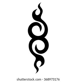 Tribal tattoo vector design sketch. Sleeve art pattern arm. Simple logo. Designer isolated abstract element for arm, leg, shoulder men and women on white background.