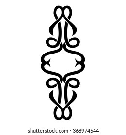 Tribal tattoo vector design sketch. Sleeve art pattern arm. Simple logo. Designer isolated abstract element for arm, leg, shoulder men and women on white background.