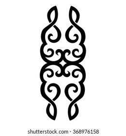 Tribal tattoo vector design sketch. Sleeve art pattern arm. Simple logo. Designer isolated abstract element for arm, leg, shoulder men and women on white background.