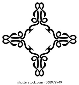 Tribal tattoo vector design sketch art cross pattern. Simple logo. Designer isolated abstract element for arm, leg, shoulder men and women on white background.