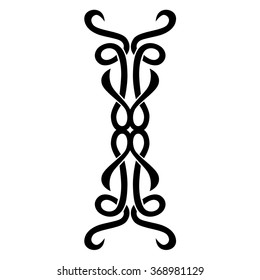 Tribal tattoo vector design sketch. Sleeve art pattern arm. Simple logo. Designer isolated abstract element for arm, leg, shoulder men and women on white background.