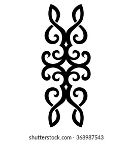 Tribal tattoo vector design sketch. Sleeve art pattern arm. Simple logo. Designer isolated abstract element for arm, leg, shoulder men and women on white background.