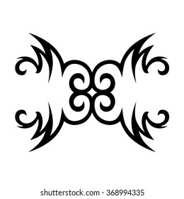 Tribal tattoo vector design sketch. Sleeve art pattern arm. Simple logo. Designer isolated abstract element for arm, leg, shoulder men and women on white background.