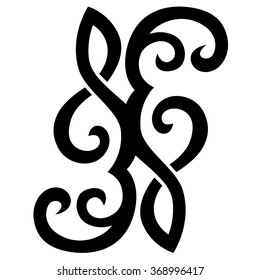Tribal tattoo vector design sketch. Sleeve art pattern arm. Simple logo. Designer isolated abstract element for arm, leg, shoulder men and women on white background.