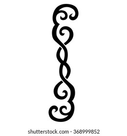 Tribal tattoo vector design sketch. Sleeve art pattern arm. Simple logo. Designer isolated abstract element for arm, leg, shoulder men and women on white background.