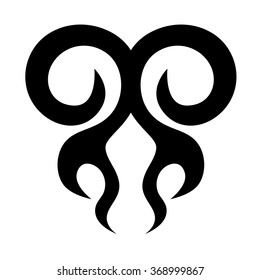 Tribal tattoo vector design sketch. Sleeve art pattern arm. Simple logo. Designer isolated abstract element for arm, leg, shoulder men and women on white background.