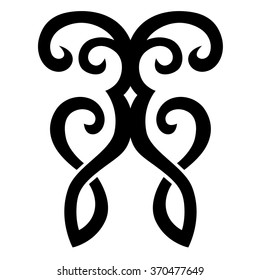 Tribal tattoo vector design sketch. Sleeve art pattern arm. Simple logo. Designer isolated abstract element for arm, leg, shoulder men and women on white background.